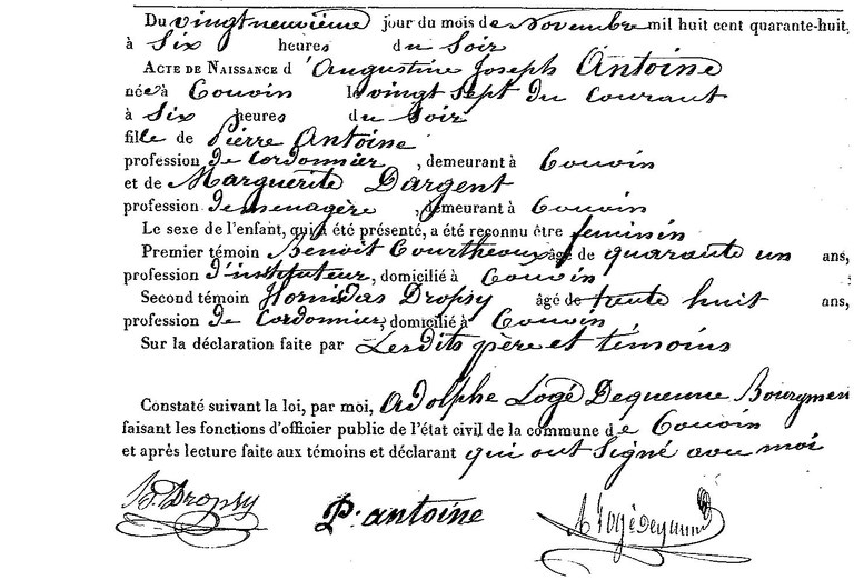 ANTOINE Augustine Joseph