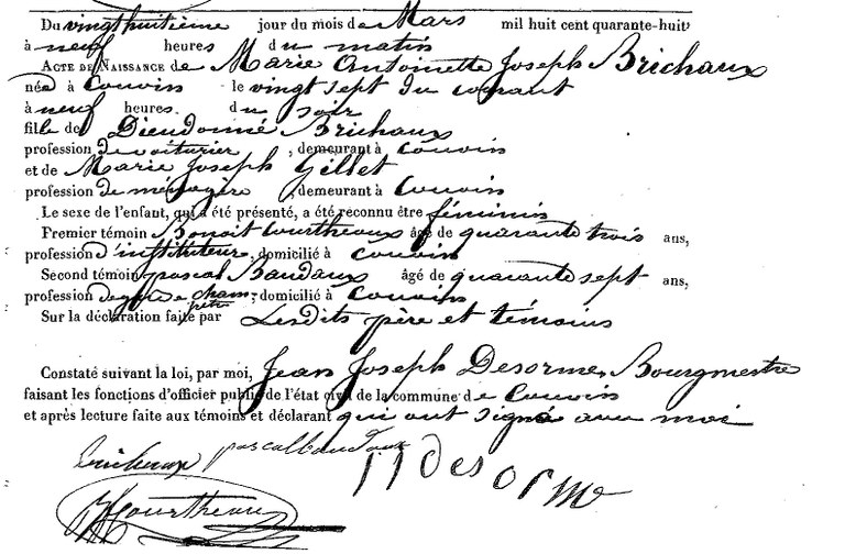 BRICHAUX Marie Antoinette Joseph