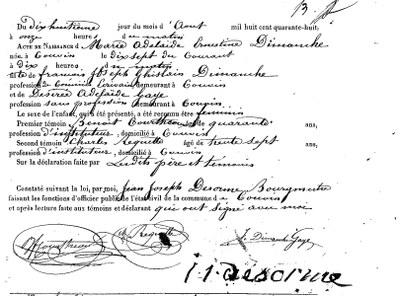 DIMANCHE Marie Adélaide