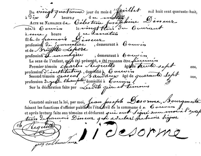 DINEUR Célestine Josephine