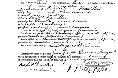 DORVILLERS Marie Irma