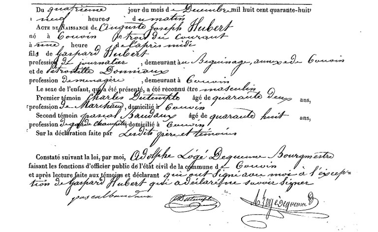 HUBERT Auguste Joseph