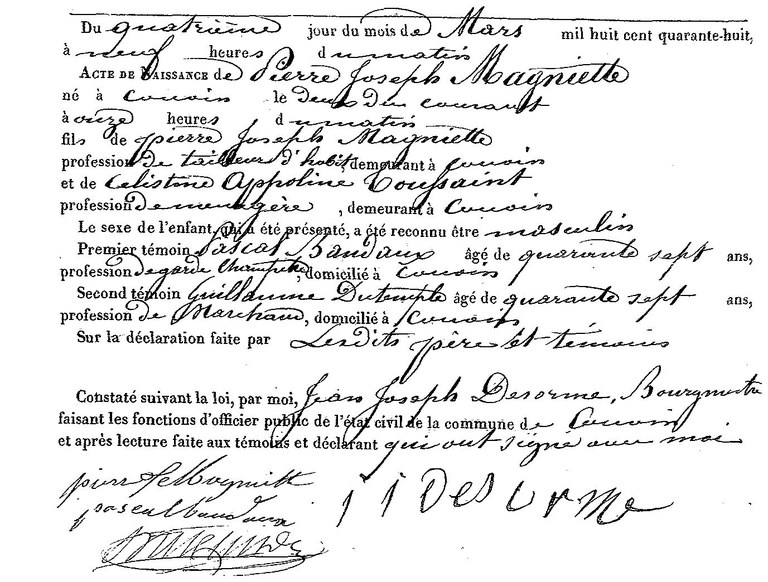 MAGNIETTE Pierre Joseph