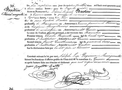 BASTIN Désiré Auguste