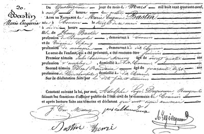 BASTIN Marie Eugénie
