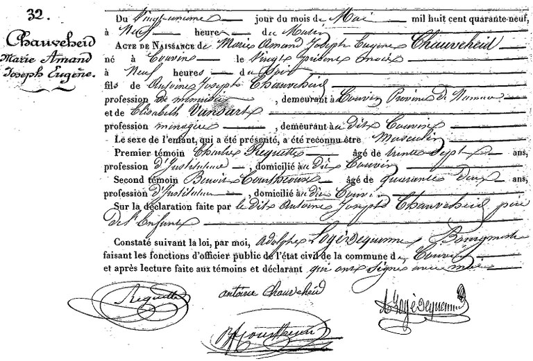 CHAUVEHEID Marie Amand Joseph Eugéne