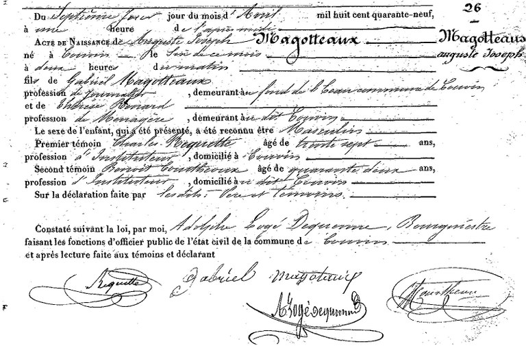 MAGOTTEAUX Auguste Joseph