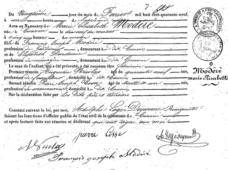 MODERE Marie Elisabeth
