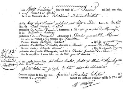 BALLAT Célestine Adélaide