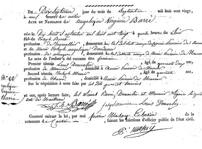 BARRE Angélique Virginie