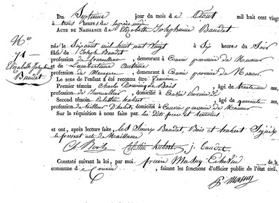 BAUDET Elisabeth Josephine