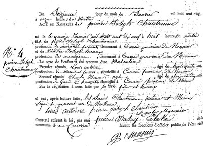 CHANTRENNE Pierre Joseph