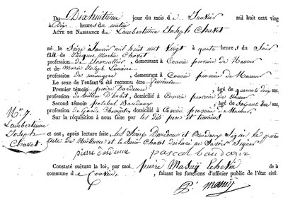 CHAVET Lambertine Joseph