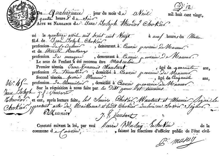 CHOKIER Jean Joseph Théodor