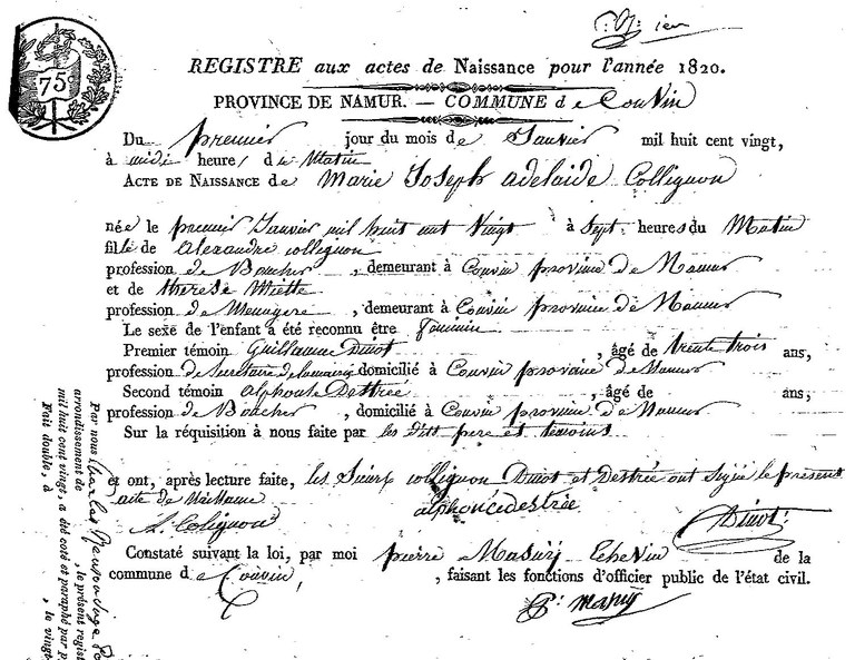 COLLIGNON Marie Joseph Adélaide