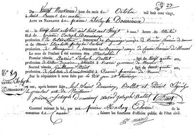 DOUNIAUX Pierre Joseph