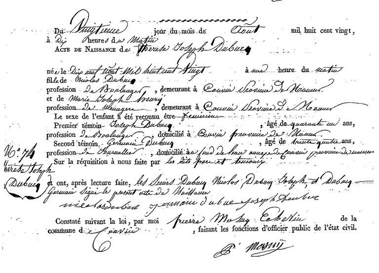 DUBUCQ Thérèse Joseph