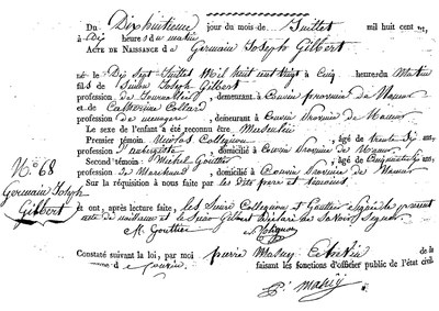 GILBERT Germain Joseph