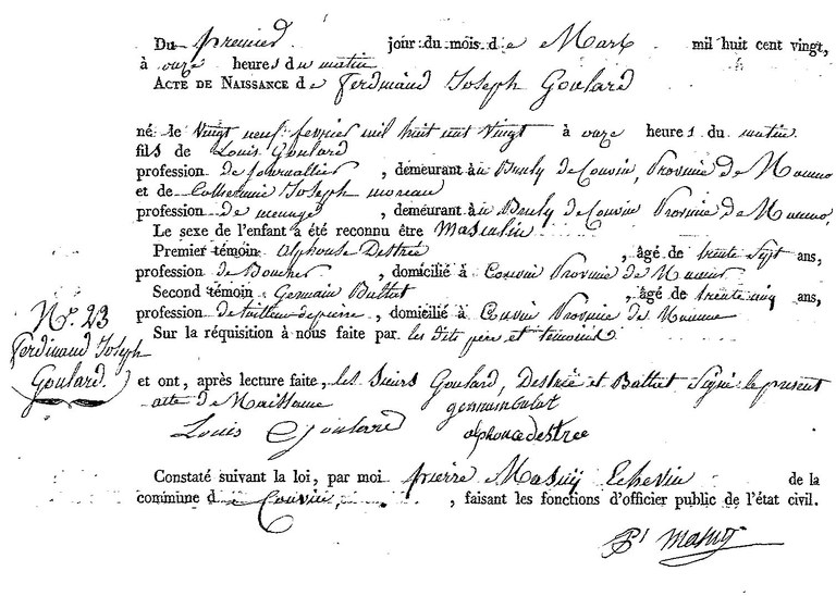GOULARD Ferdinand Joseph