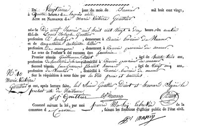 GOUTTIER Marie Victoire
