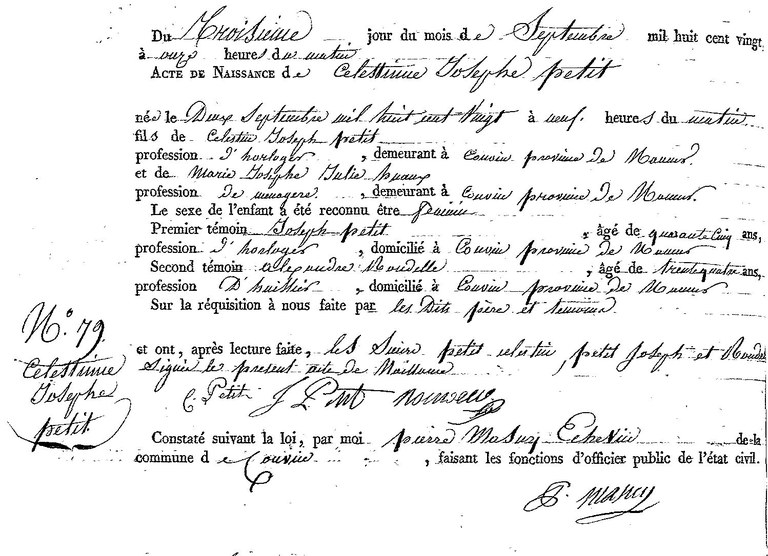 PETIT Célestine Josephe