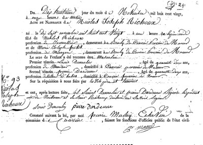 RICHOUX Nicolas Joseph