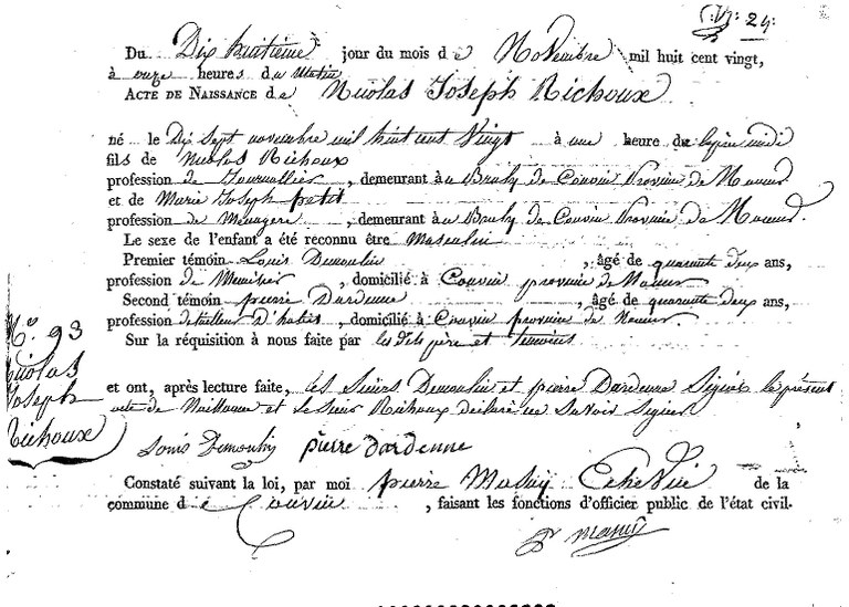 RICHOUX Nicolas Joseph