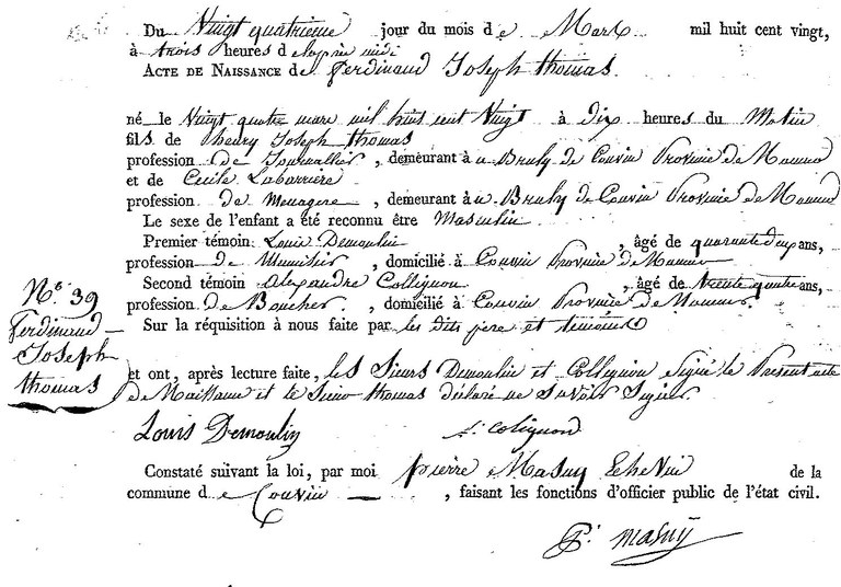 THOMAS Ferdinand Joseph
