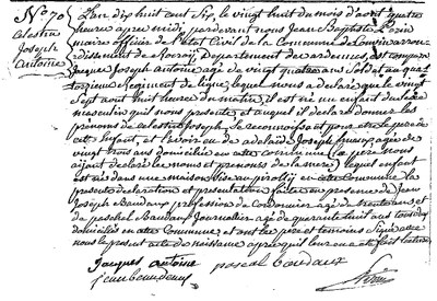 ANTOINE Célestine Joseph