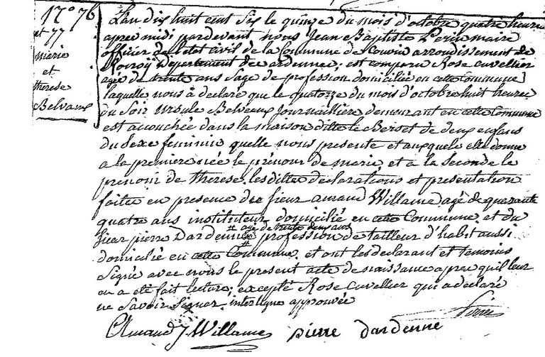 BELVAUX Marie et BELVAUX Thérèse