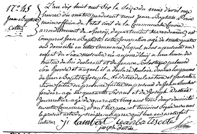 COTTE Jean Baptiste