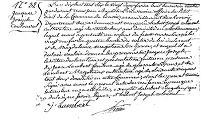 COULONVAL Jacques Joseph