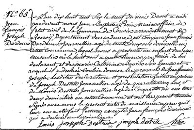 DARDENNE Jean François Joseph