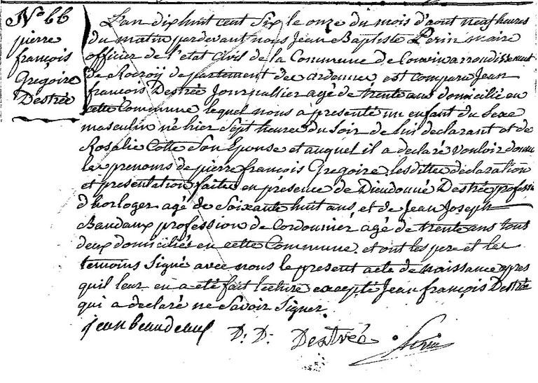 DESTREE Pierre François Grégoire