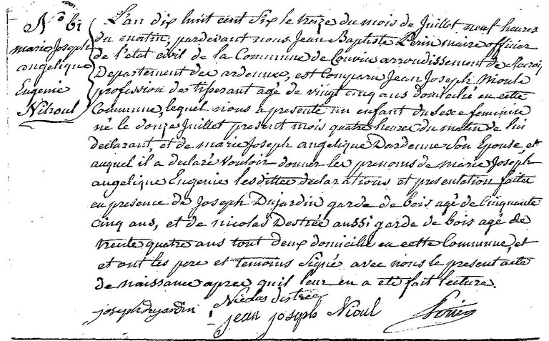 NIOUL Marie Joseph Angélique Eugénie