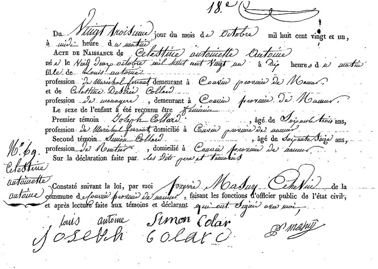 ANTOINE Célestine Antoinette