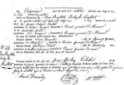 BALLAT Jean Baptiste Joseph
