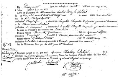 CAILLET Maximilien Nicolas Joseph