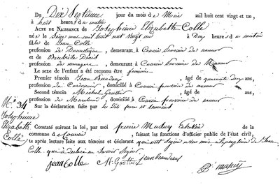 COLLE  Joséphine Elisabeth