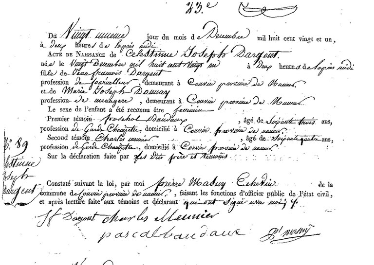 DARGENT Célestine Joseph