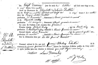 DESTREE Elisabeth Adélaide