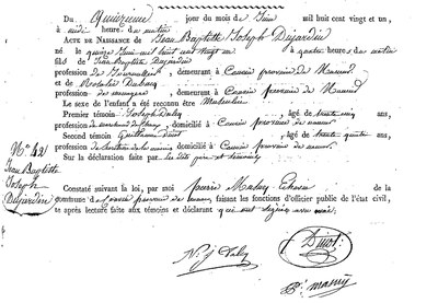 DUJARDIN Jean Baptiste Joseph