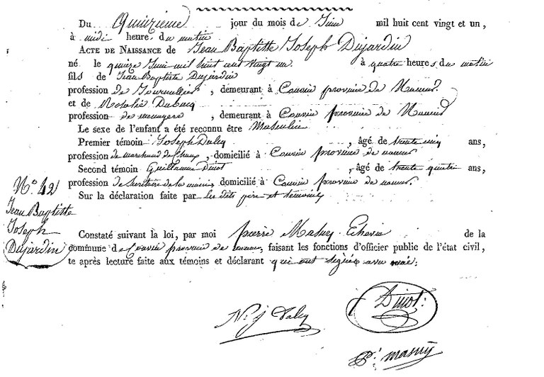 DUJARDIN Jean Baptiste Joseph