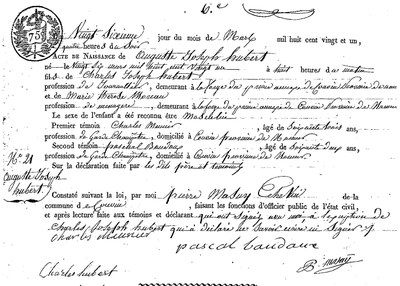 HUBERT Auguste Joseph