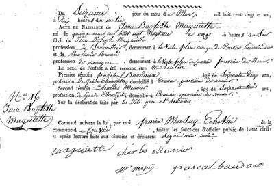 MAGNIETTE Jean Baptiste