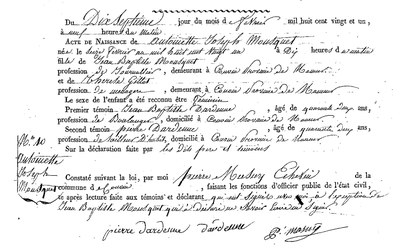 MOUSQUET Antoinette Joseph