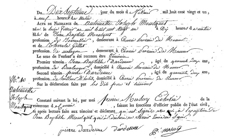 MOUSQUET Antoinette Joseph