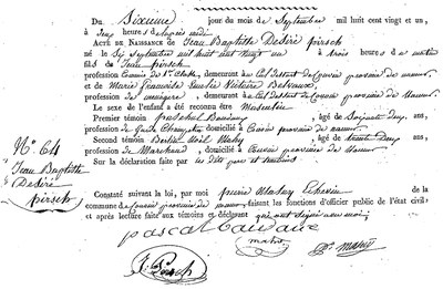 PIRSCH Jean Baptiste Désiré