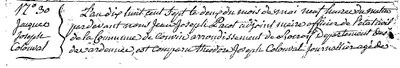 COLONVAL Jacques Joseph