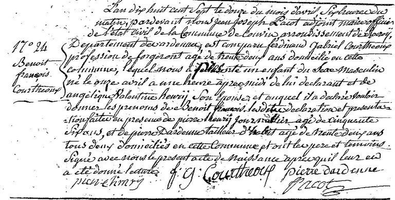 COURTHEAUX Benoit François